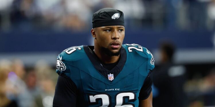 Eagles RB Saquon Barkley hopes former teammate Daniel Jones finds ‘same fresh start and success’ after release by Giants Nov …