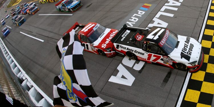 Gio Ruggiero earns first NASCAR Truck win in Tricon 1-2 at Talladega