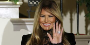 Melania Trump takes on naked dressing trend in sultry sheer blouse